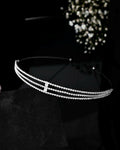 VOJ Silver Plated AD Stone Studded Hair Band | Grocsy