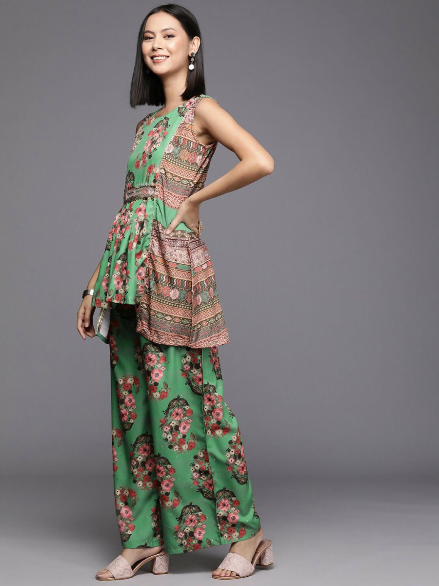 Ahalyaa Women's Traditional Wear Co-ods - Green | Grocsy