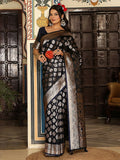 Shree Shyam Fashion Navy Blue Silk Saree | Grocsy