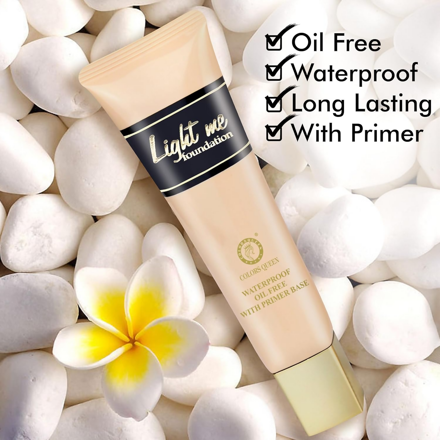 Colors Queen Light Me Foundation with Primer – Natural Almonds | Grocsy