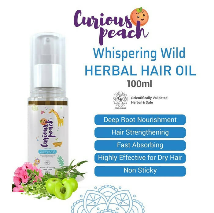 Curious Peach Whispering Wild Herbal Hair Oil | Grocsy
