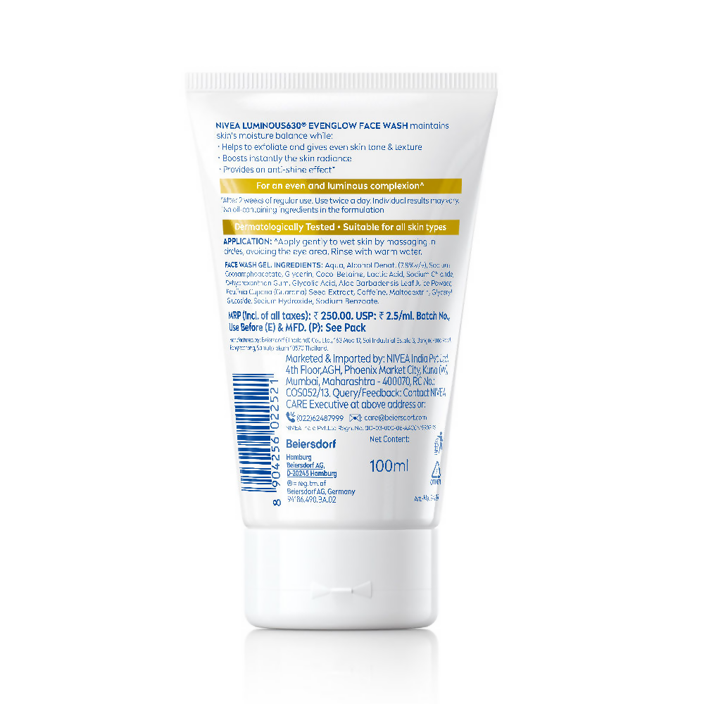 Nivea Luminous Even Glow Face Wash | Grocsy