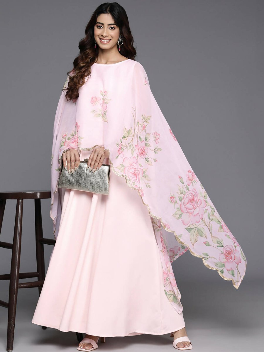 Ahalyaa Women's Traditional wear Dress - Pink | Grocsy