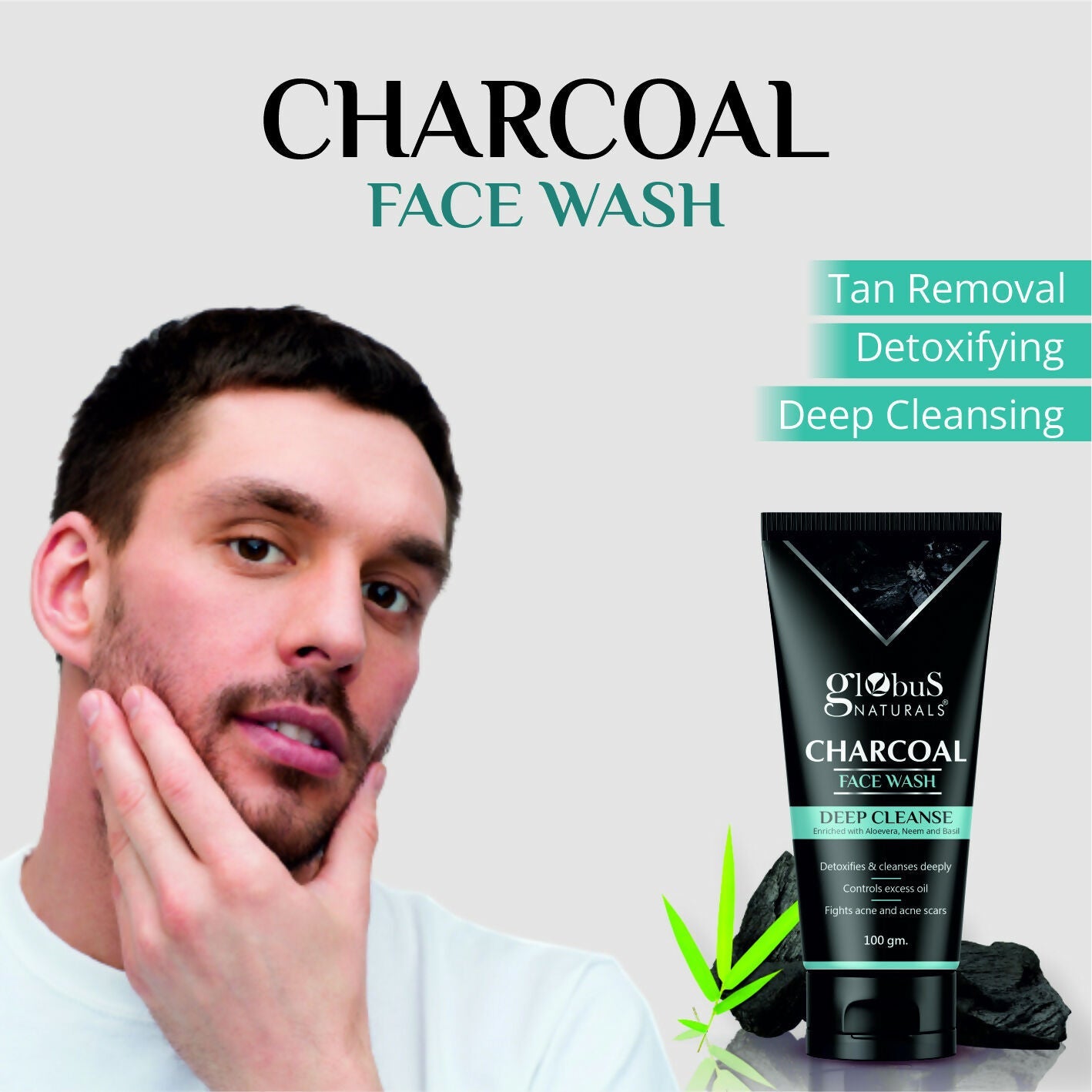 Globus Naturals Charcoal Face Wash | Grocsy