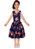 Asmaani Kids Party Wear Stylish Dresses, Perfect for Parties, Functions & Vacations - Navy Blue | Grocsy
