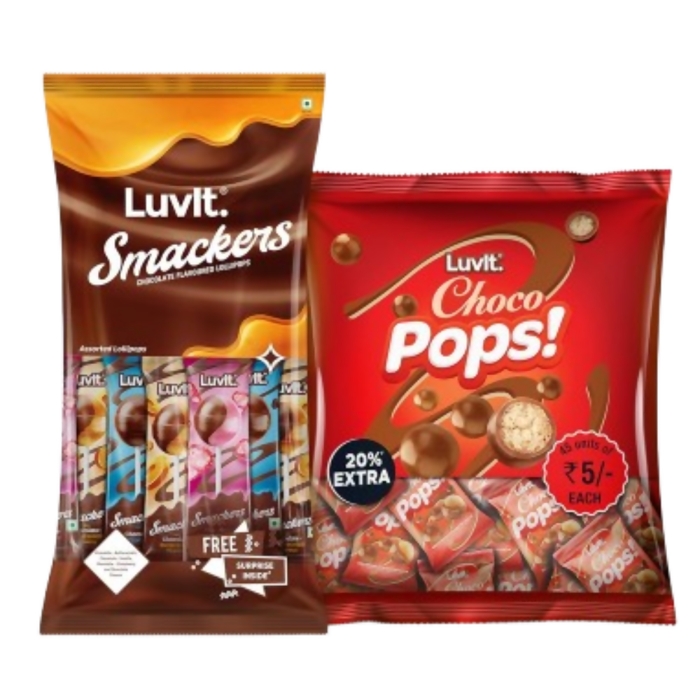 LuvIt. Smackers Chocolate Flavoured Assorted Lollipops & ChocoPops Chocolate | Grocsy