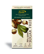 Zevic 70% Dark Belgian Couverture Chocolate with Organic Turkish Hazelnuts | Grocsy
