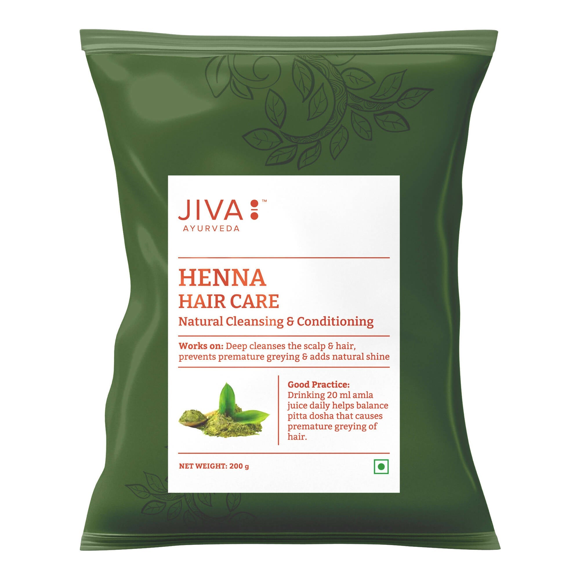 Jiva Ayurveda Henna Hair Care Powder | Grocsy