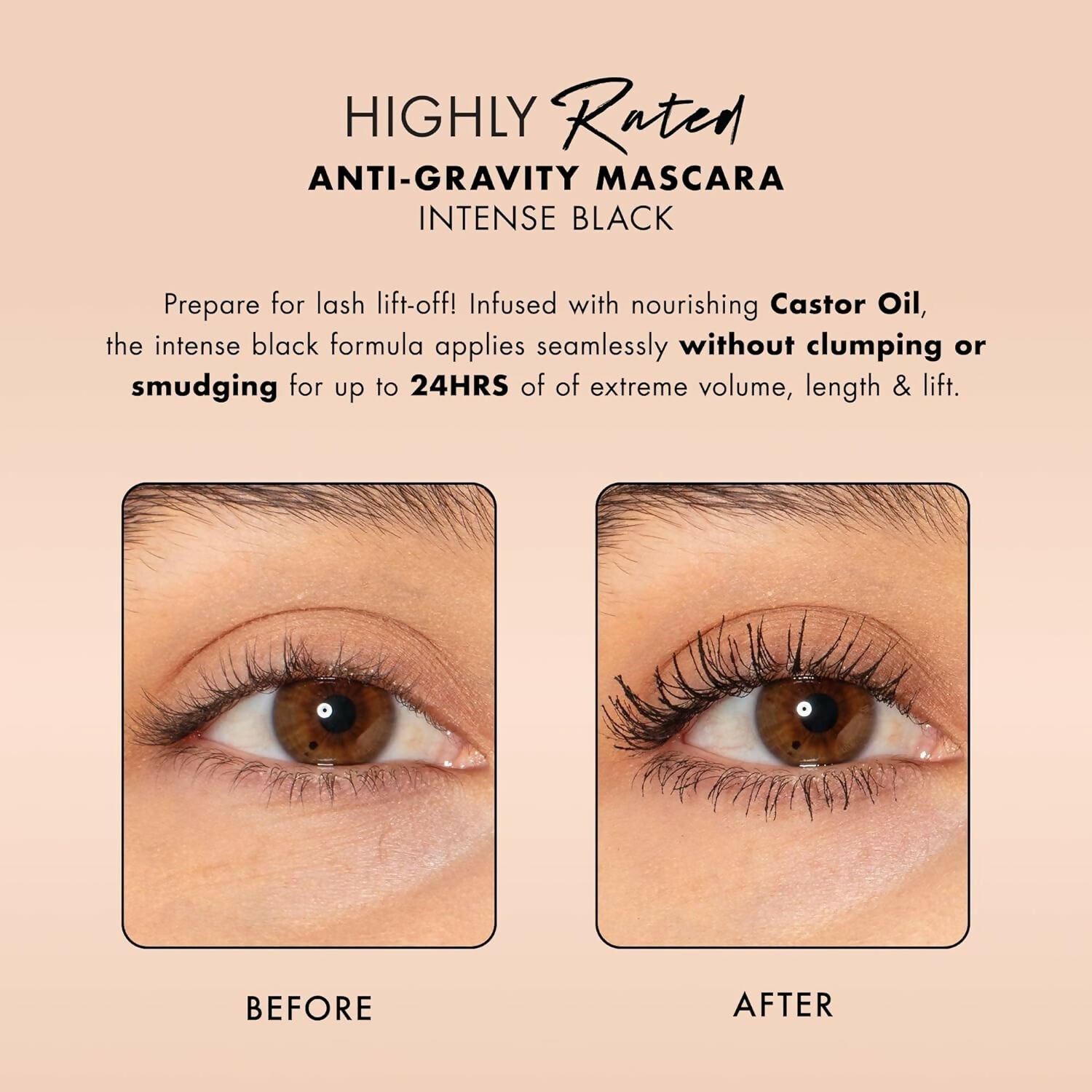Milani Highly Rated Anti Gravity Mascara - Black | Grocsy