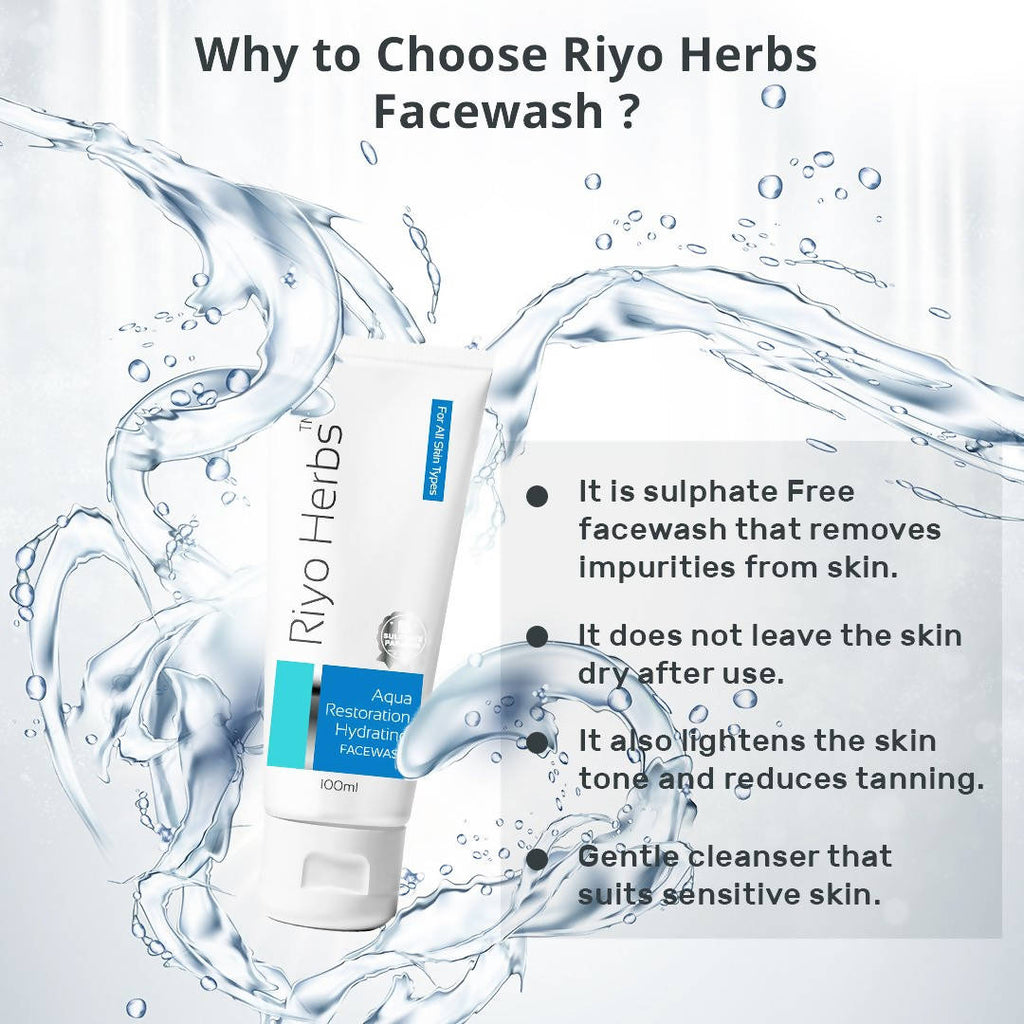 Riyo Herbs Aqua Restoration Hydrating Face Wash | Grocsy
