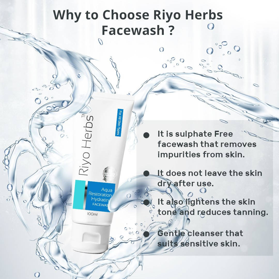 Riyo Herbs Aqua Restoration Hydrating Face Wash | Grocsy