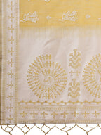 Shree Shyam Fashion Varnika Mustard Linen Cotton Saree | Grocsy