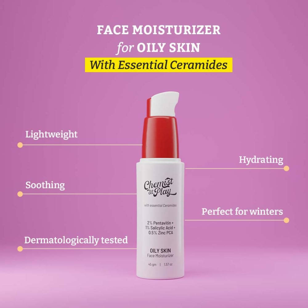 Chemist At Play Oily Skin Face Moisturizer, Hydrates & Controls Excess Sebum Production, Repairs the Skin | Grocsy