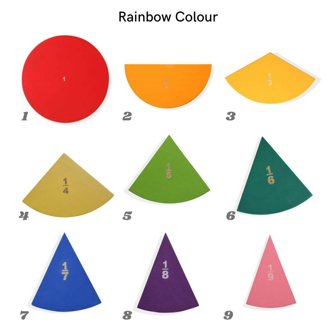 Nesta Toys Fraction Puzzle - Montessori Puzzle (57 Pcs) | Grocsy