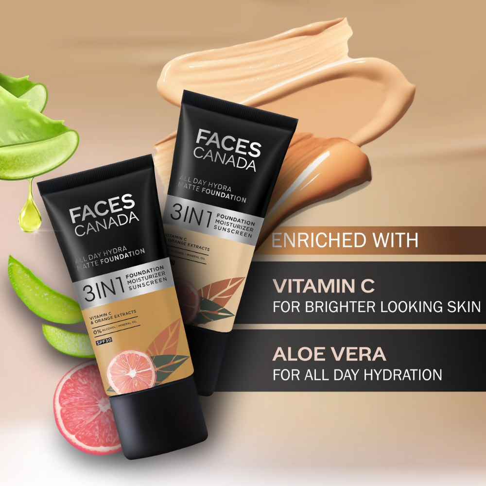 Faces Canada All In One Foundation with SPF 30 - Rose Ivory 011 | Grocsy