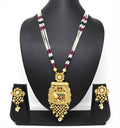 Joban Fashion White & Maroon & Green With Rajwadi Polish Necklace Set | Grocsy