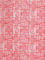 Aramya Straight Soft Cotton Abstract Print Women's Kurta Set - Pink | Grocsy