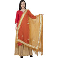 A R Silk Orgenza Gota Patti Fancy Dupatta Color Musturd Dupatta or Chunni | Grocsy
