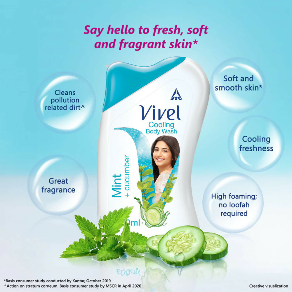 Vivel Mint & Cucumber Cooling Body Wash | Grocsy