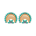 Nuyug Turquoise Crescent Earrings | Grocsy