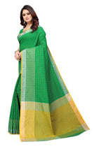 Vamika Green Cotton Silk Saree | Grocsy