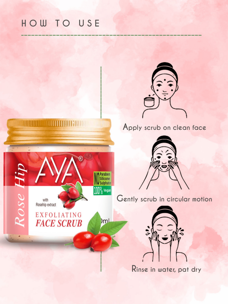 AYA Rosehip Exfoliating Face Scrub | Grocsy