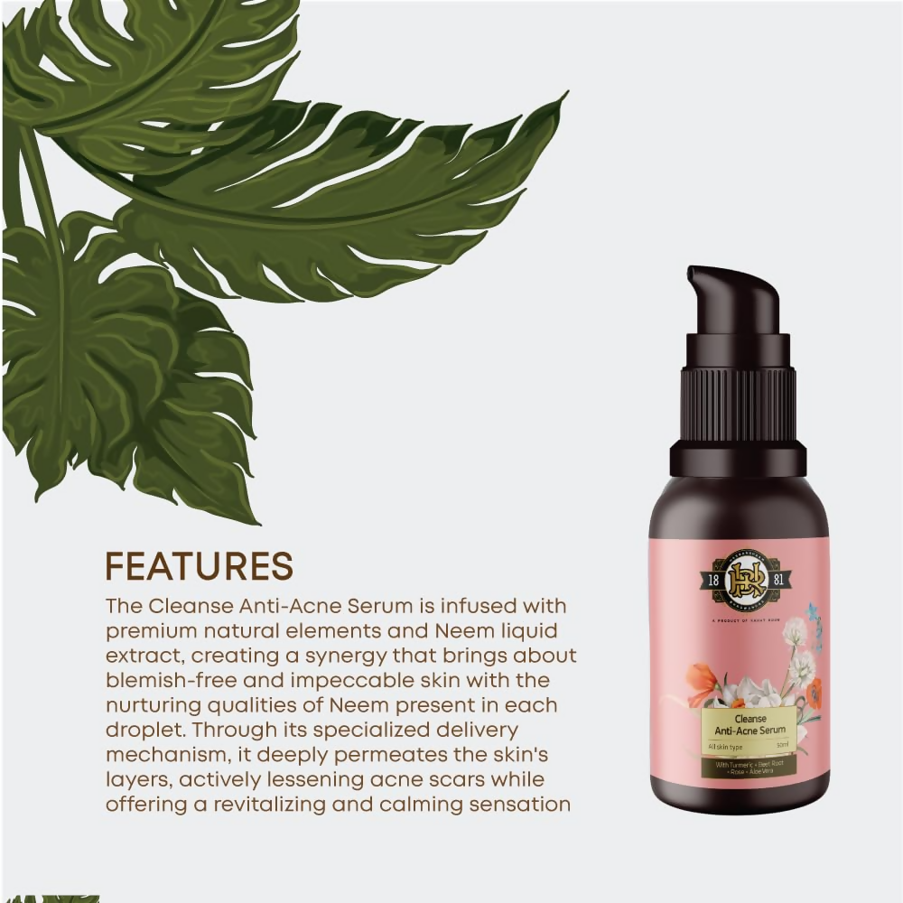Cleanse Ayurveda Anti-Acne Face Serum With Neem Liquid Extract | Grocsy