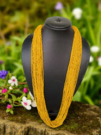 Inhanns Rangsaaz 20-Layer Luxe Long Beaded Only Necklace - Yellow Only Necklace | Grocsy