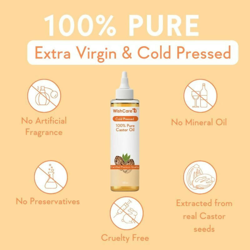 Wishcare 100% Pure Cold Pressed Castor Oil & Kalonji Black Onion Seed Oil Combo | Grocsy