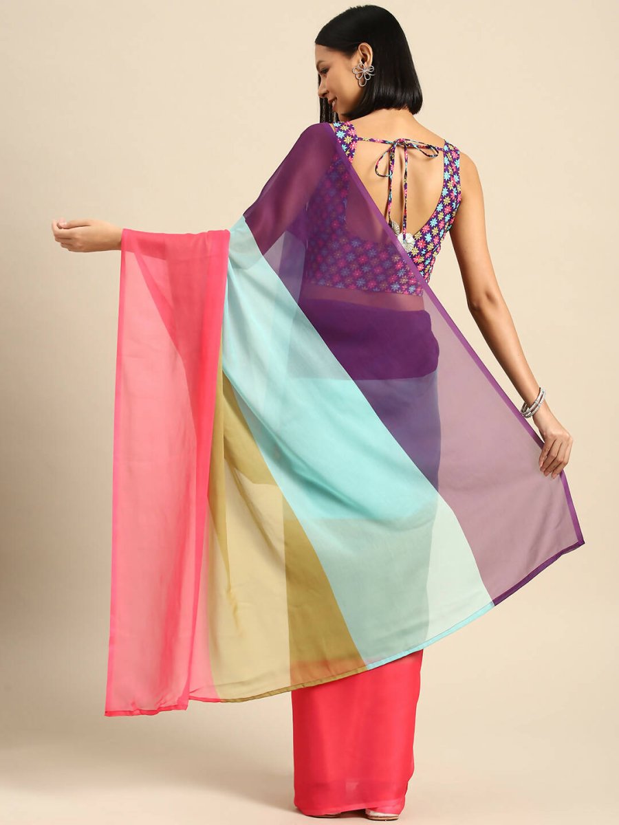 Ahalyaa Women's Traditional wear Saree - Blue | Grocsy