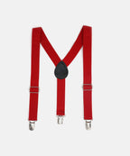 Manet Boys Solid Suspenders - Red | Grocsy