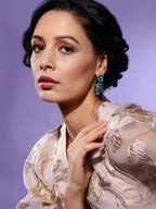 Blue Duet Stone Earrings- Ruby Raang | Grocsy