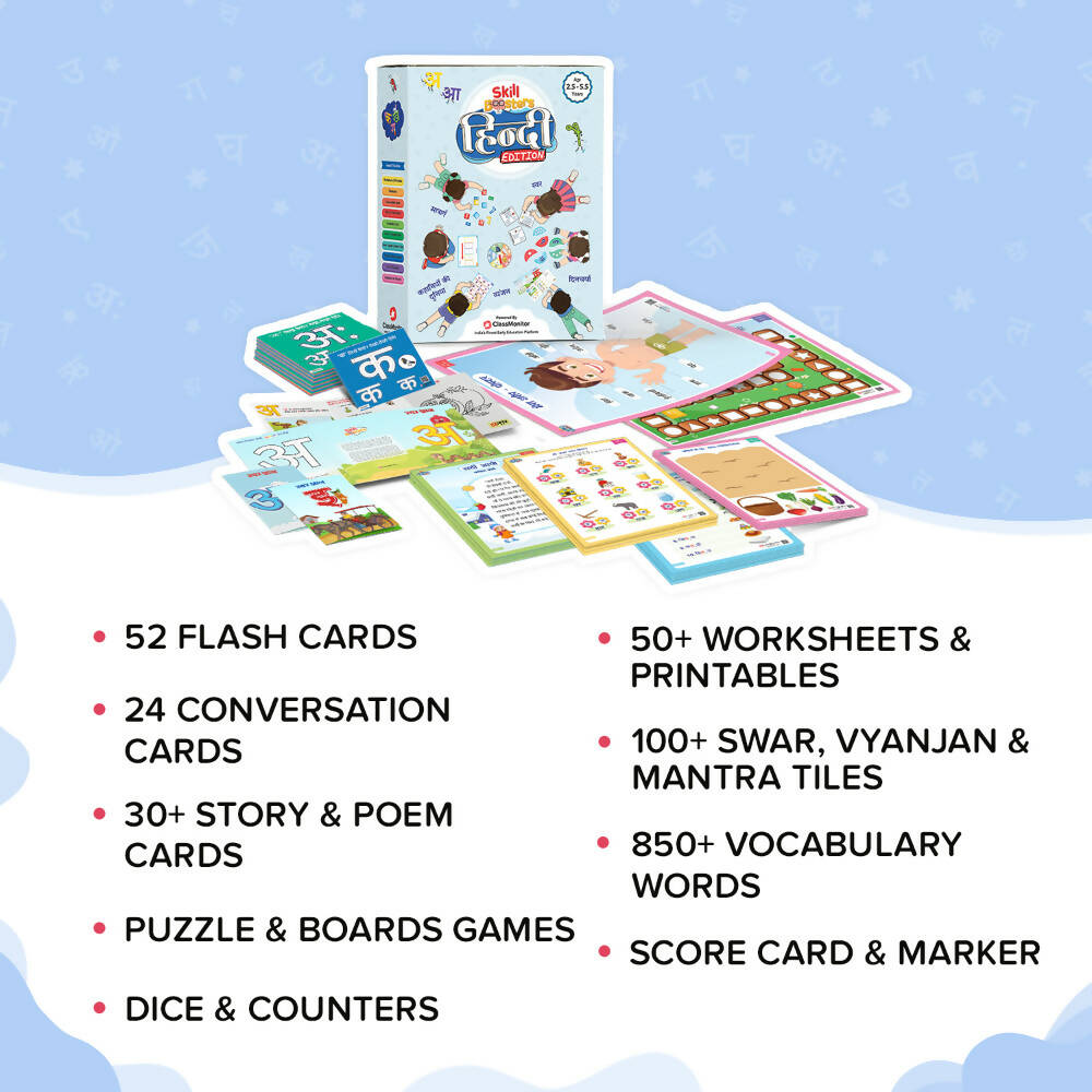 ClassMonitor Hindi Language Learning Kit with Free Mobile App for kids of Age 2.5-5.5 Years | Grocsy