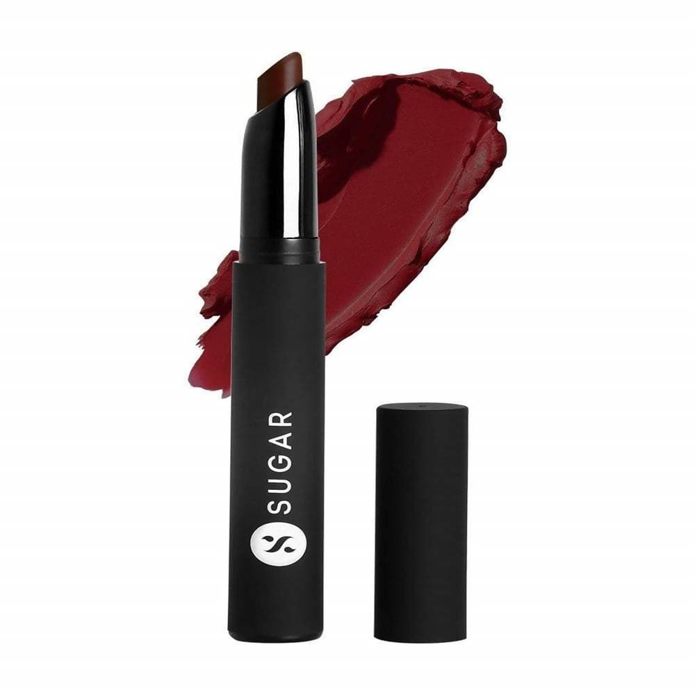 Sugar Matte Attack Transferproof Lipstick - Maroon Vibe (Dark Red) | Grocsy