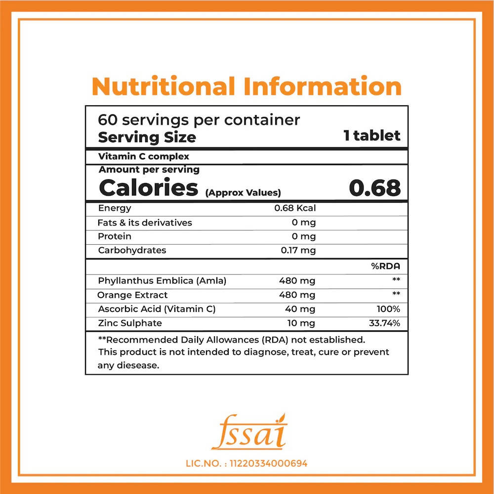 Boldfit Vitamin C Complex 1000mg Tablets | Grocsy