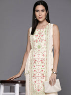 Ahalyaa Women's Traditional wear Kurta - Off-White | Grocsy