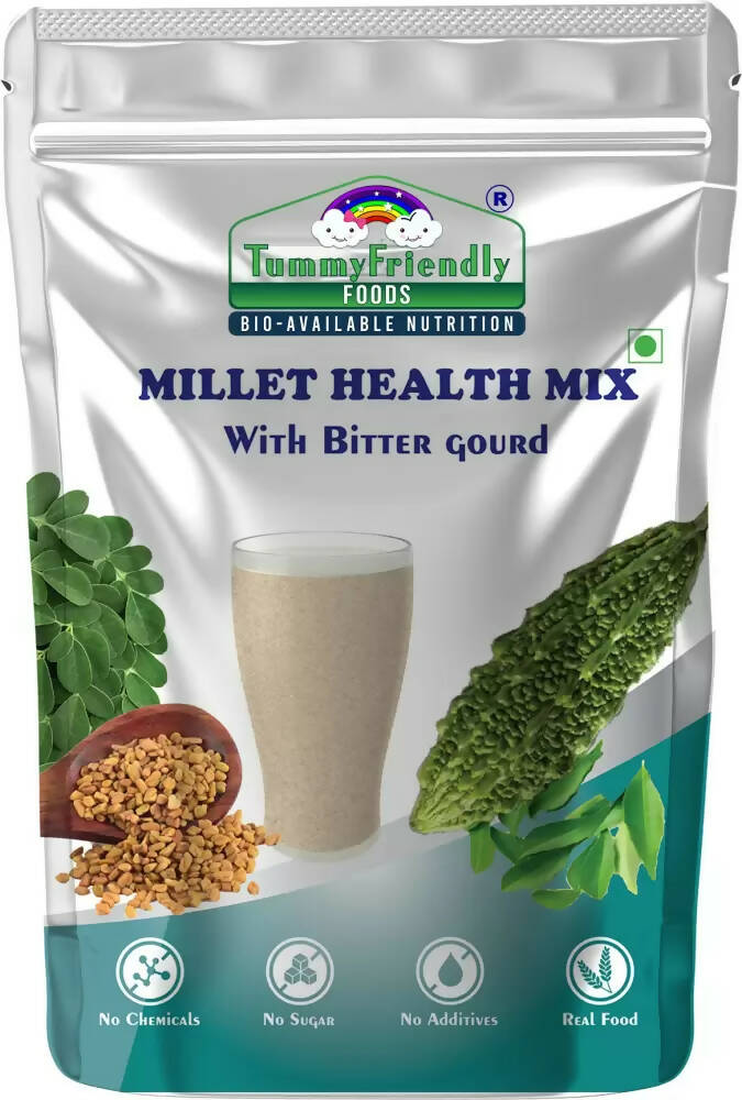 TummyFriendly Foods Organic Millet Health Mix With Bittergourd, Methi Seeds, Moringa Leaves | Grocsy
