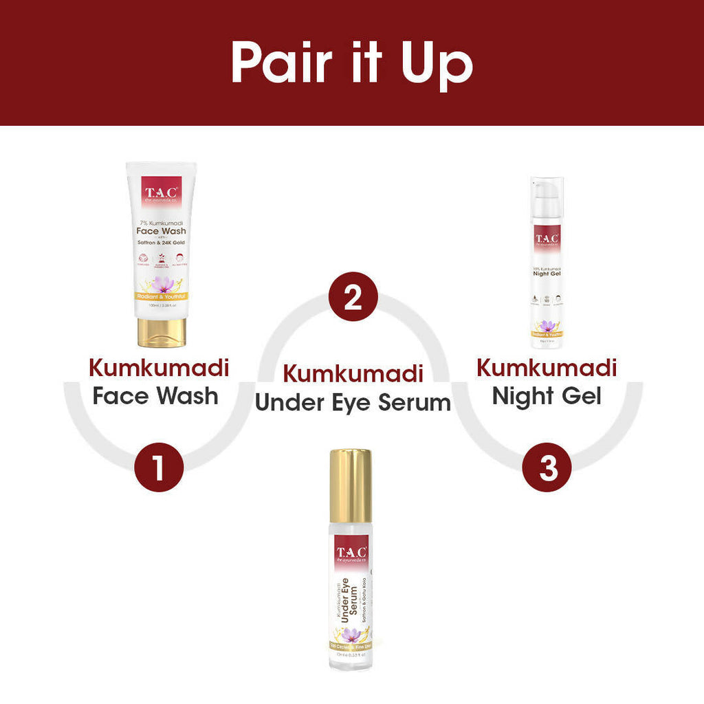 TAC - The Ayurveda Co. Kumkumadi Under Eye Serum | Grocsy