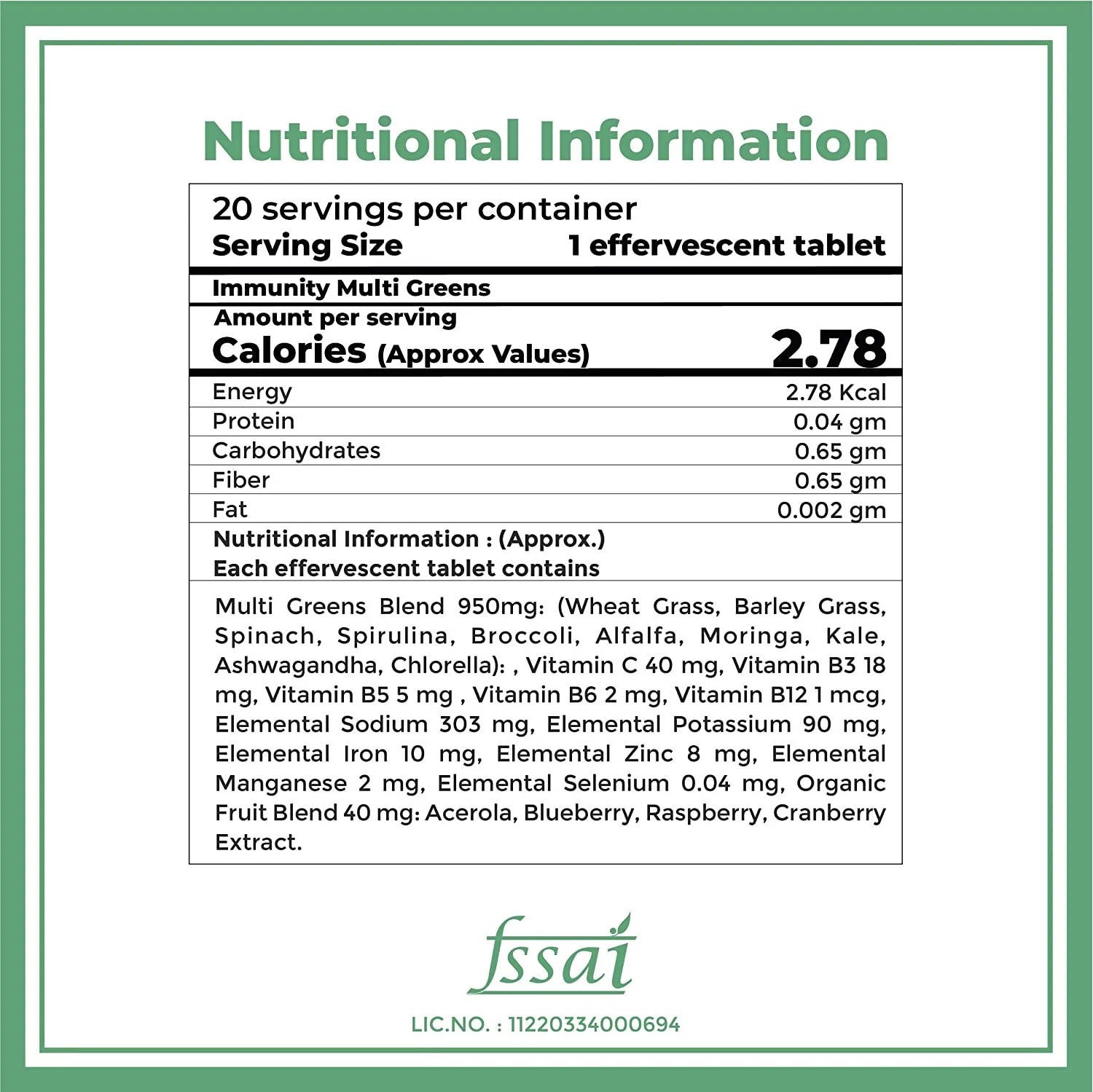 Boldfit Immunity Multi Greens Effervescent Tablets | Grocsy