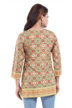 Snehal Creations Faux Crepe Printed Tunic Top | Grocsy
