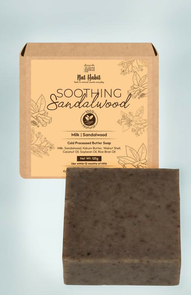 Nat Habit Cold Processed Soothing Sandalwood Soap | Grocsy