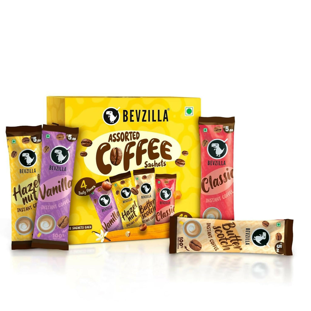 Bevzilla Instant Coffee Powder Sachets 100 % Arabica Coffee | Grocsy