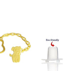 Safe-O-Kid Animal Design Silicone Pacifier/Soother With Holder Chain And Clip, Yellow Dog | Grocsy