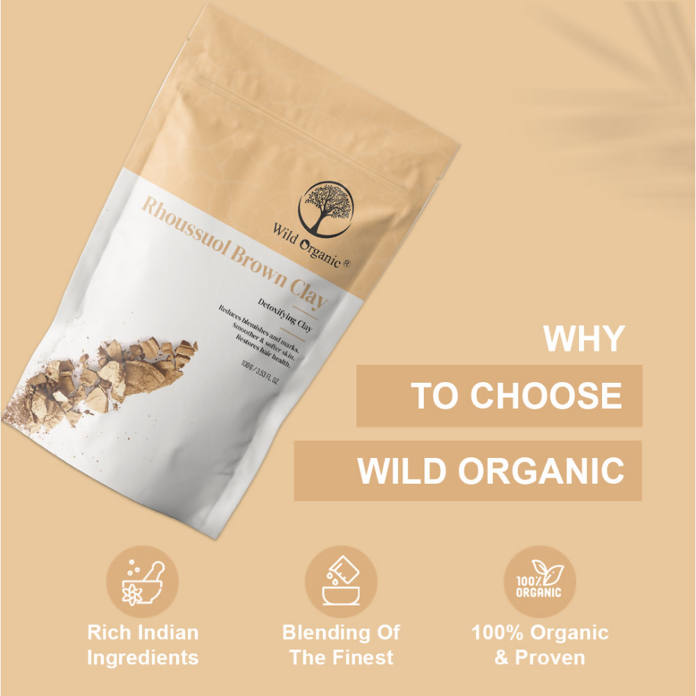 Wild Organic Rhoussuol Brown Detoxifying Clay Powder | Grocsy