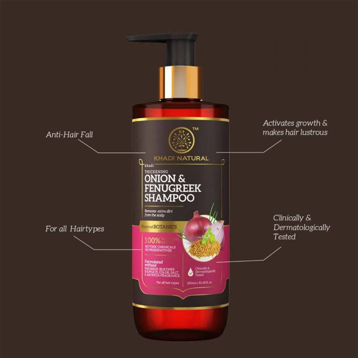Khadi Natural Onion & Fenugreek Shampoo | Grocsy