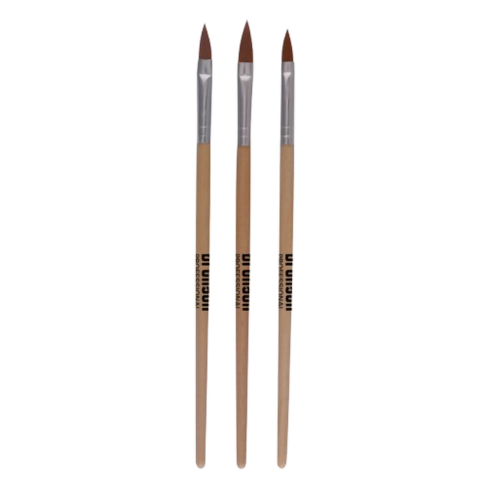 Bronson Professional Nail Art Acrylic Brush Set For Liquid And Powder No.6,8,10 | Grocsy