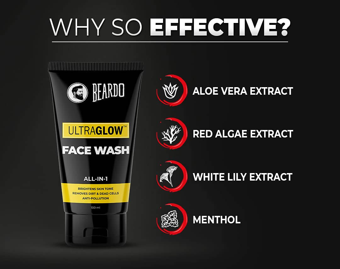 Beardo Ultraglow Face Wash All - In - 1 | Grocsy
