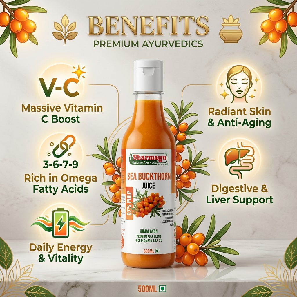 Sharmayu Ayurveda Seabuckthorn Juice | Grocsy
