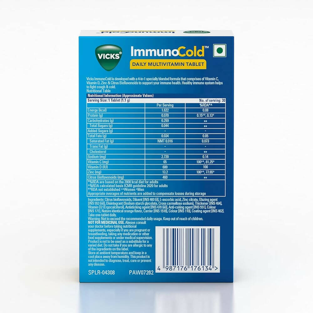 Vicks ImmunoCold Daily Multivitamin Tablets | Grocsy