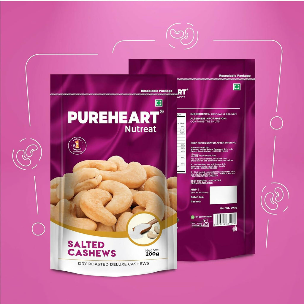 Pureheart Nutreat Roasted Salted Cashews | Grocsy